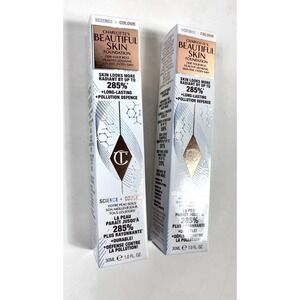 2 - Charlotte Tilbury Beautiful Skin Foundation 3 Neutral 1oz Lot of 2